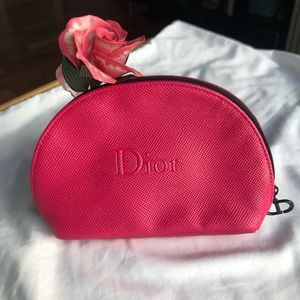 NWOT Dior Hot Pink Makeup Bag